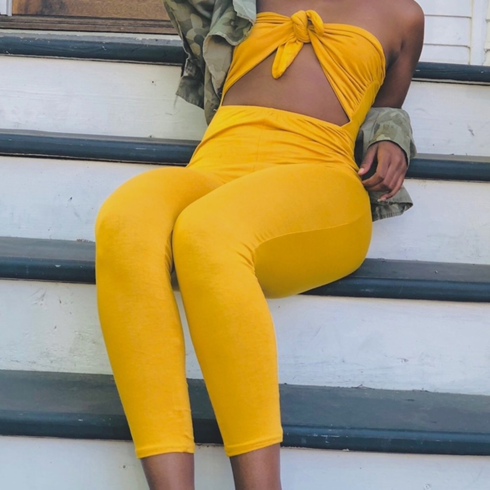 Front tie jumpsuit